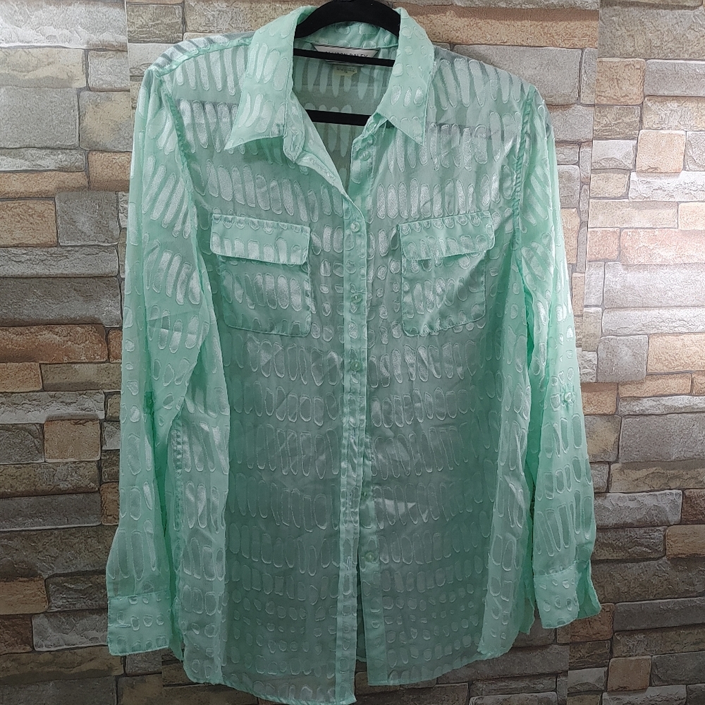 Allison Daley Chifon Long Sleeve Blouse Size 14